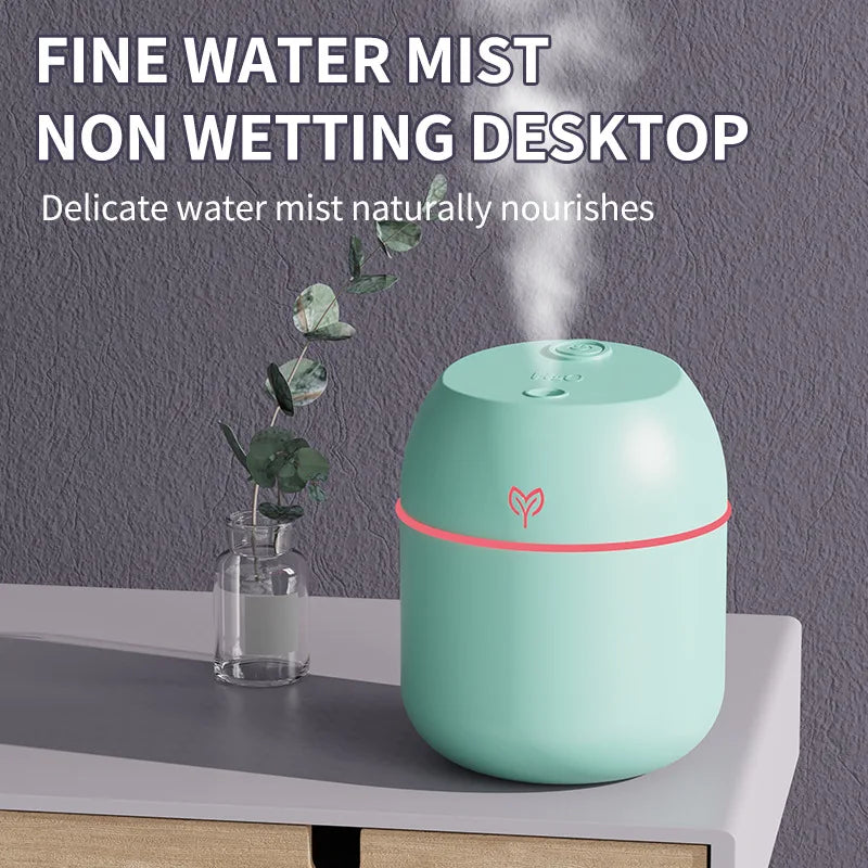 Portable USB Mini Humidifier & Aroma Diffuser with LED Light