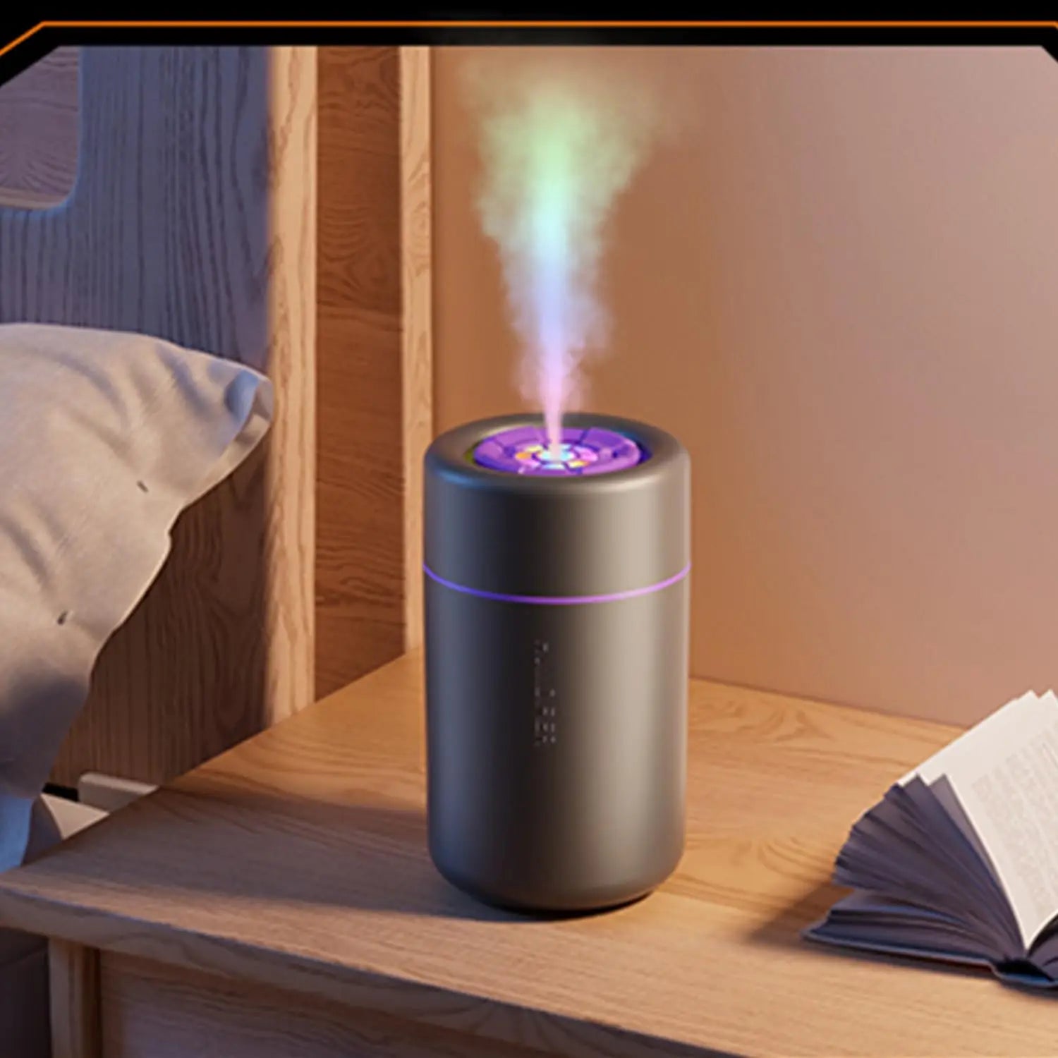 Mini USB Air Humidifier & Aroma Diffuser with Color Light