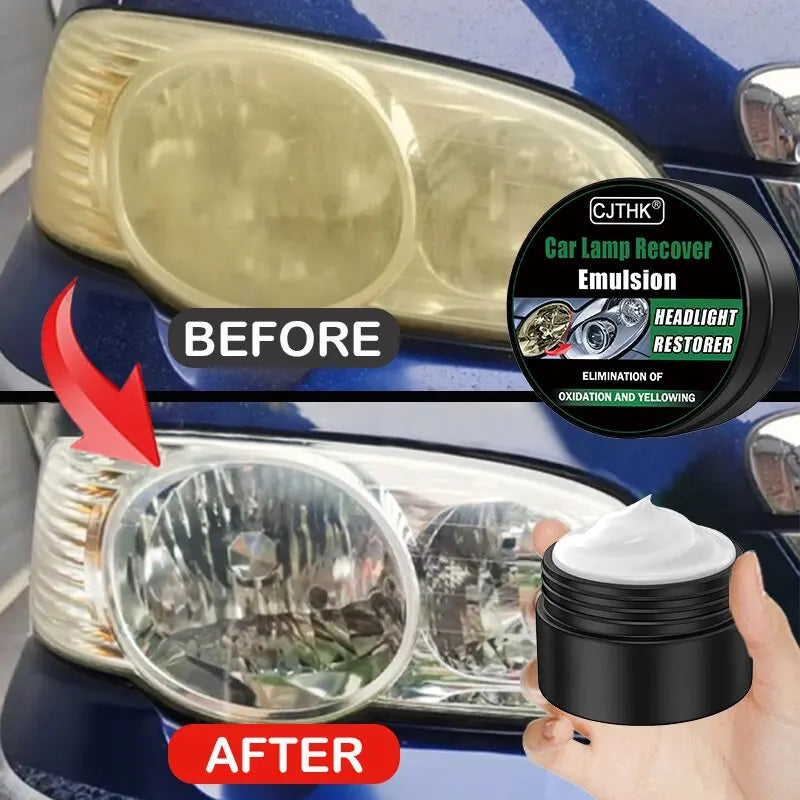 Car Headlight Restoration Kit with Oxidation & Scratch Remover